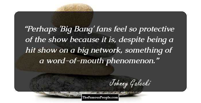 Perhaps 'Big Bang' fans feel so protective of the show because it is, despite being a hit show on a big network, something of a word-of-mouth phenomenon.
