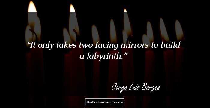 It only takes two facing mirrors to build a labyrinth.