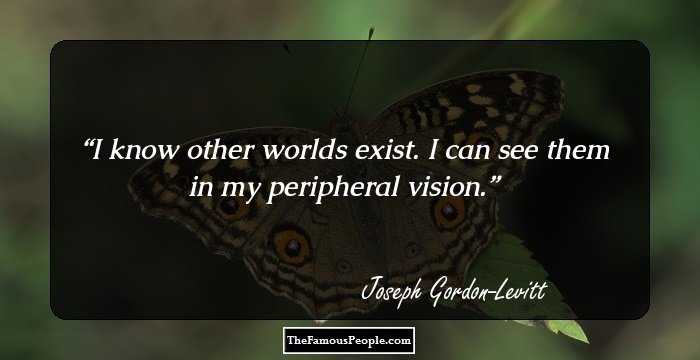 I know other worlds exist. I can see them in my peripheral vision.