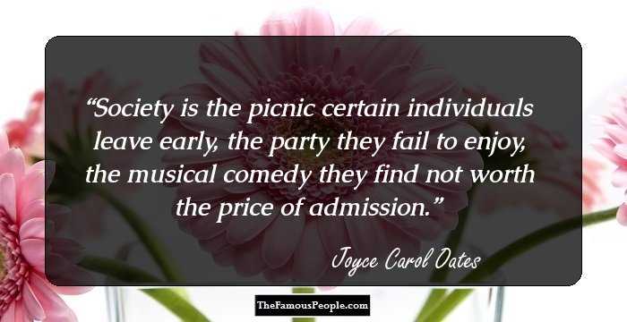 Society is the picnic certain individuals leave early, the party they fail to enjoy, the musical comedy they find not worth the price of admission.
