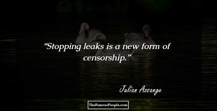 Stopping leaks is a new form of censorship.