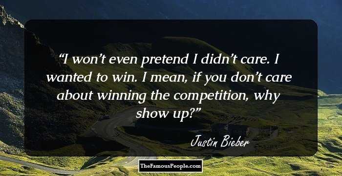 I won’t even pretend I didn’t care. I wanted to win. I mean, if you don’t care about winning the competition, why show up?