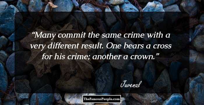 Many commit the same crime with a very different result. One bears a cross for his crime; another a crown.