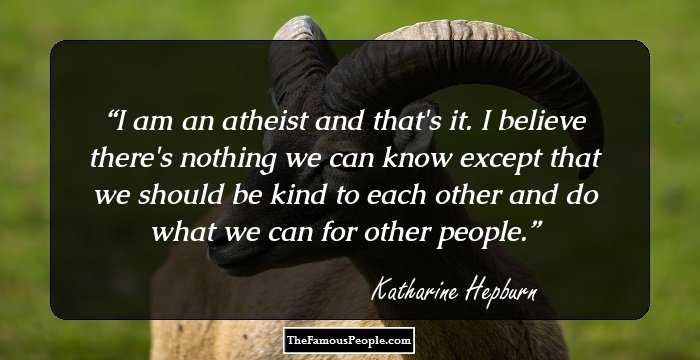 I am an atheist and that's it. I believe there's nothing we can know except that we should be kind to each other and do what we can for other people.