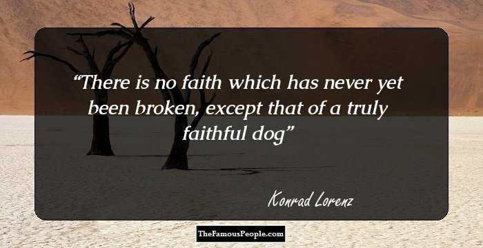 There is no faith which has never yet been broken, except that of a truly faithful dog