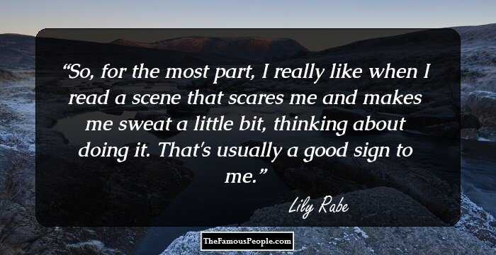 26 Thought-Provoking Quotes By Lily Rabe