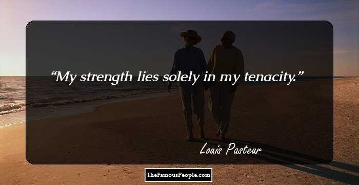 My strength lies solely in my tenacity.