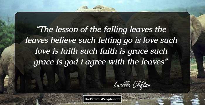 The lesson of the falling leaves

the leaves believe
such letting go is love
such love is faith
such faith is grace
such grace is god
i agree with the leaves