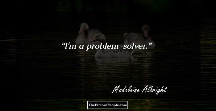 I'm a problem-solver.