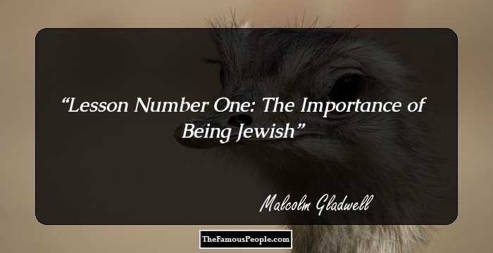 Lesson Number One: The Importance of Being Jewish