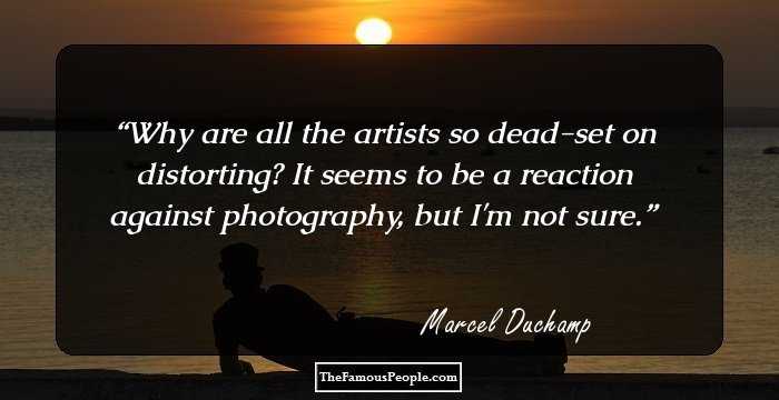 Why are all the artists so dead-set on distorting? It seems to be a reaction against photography, but I'm not sure.