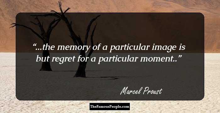 ...the memory of a particular image is but regret for a particular moment..