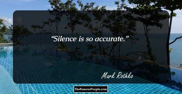 Silence is so accurate.