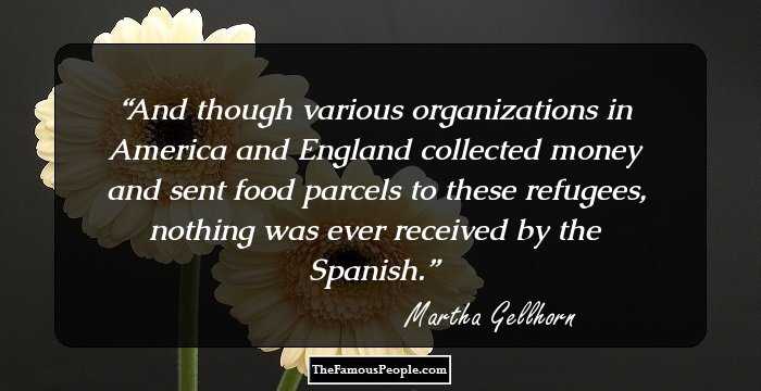 And though various organizations in America and England collected money and sent food parcels to these refugees, nothing was ever received by the Spanish.