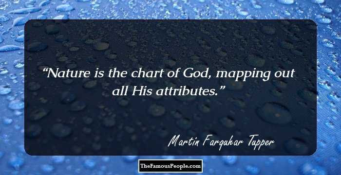 Nature is the chart of God, mapping out all His attributes.
