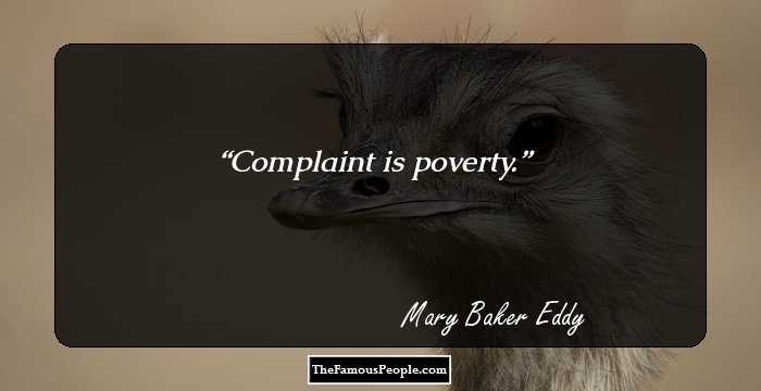 Complaint is poverty.