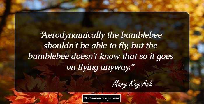 Aerodynamically the bumblebee shouldn't be able to fly, but the bumblebee doesn't know that so it goes on flying anyway.
