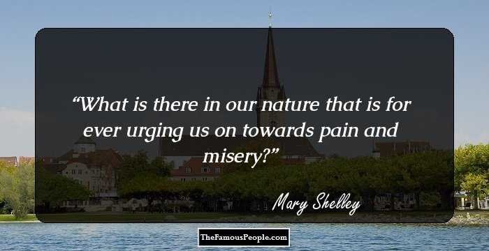 What is there in our nature that is for ever urging us on towards pain and misery?