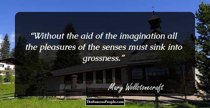 Without the aid of the imagination all the pleasures of the senses must sink into grossness.