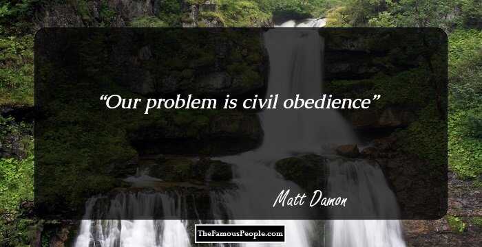 Our problem is civil obedience