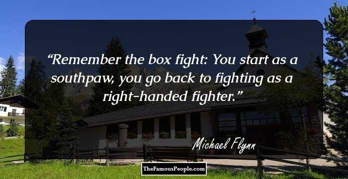 Remember the box fight: You start as a southpaw, you go back to fighting as a right-handed fighter.