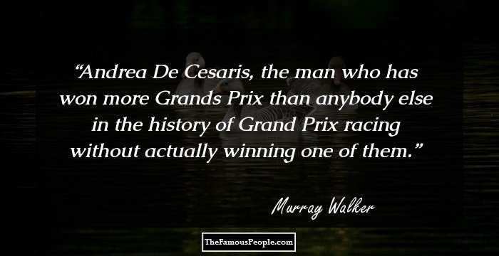 Andrea De Cesaris, the man who has won more Grands Prix than anybody else in the history of Grand Prix racing without actually winning one of them.