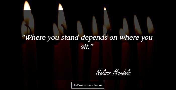 Where you stand depends on where you sit.