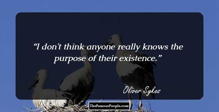 I don't think anyone really knows the purpose of their existence.