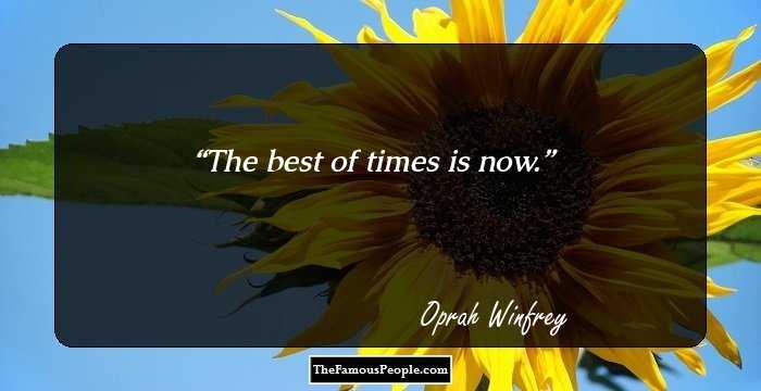 The best of times is now.