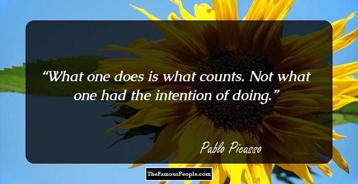 What one does is what counts. Not what one had the intention of doing.