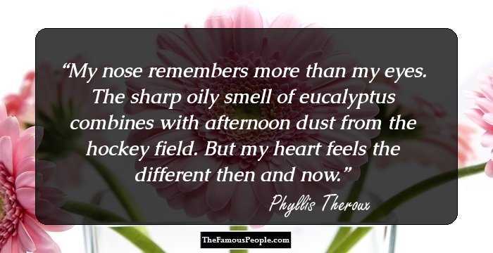 My nose remembers more than my eyes. The sharp oily smell of eucalyptus combines with afternoon dust from the hockey field. But my heart feels the different then and now.