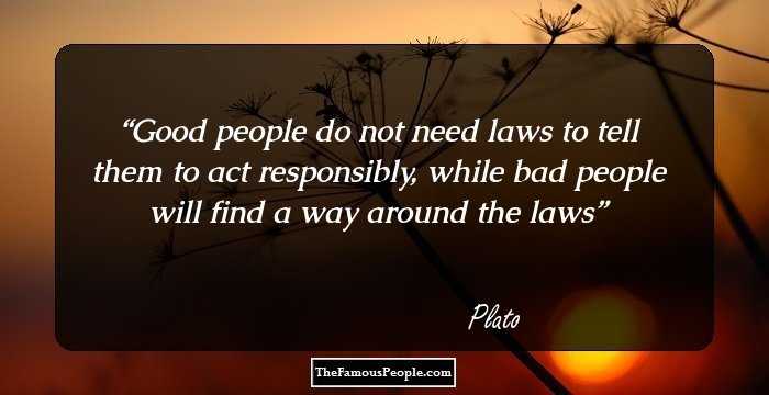 Good people do not need laws to tell them to act responsibly, while bad people will find a way around the laws