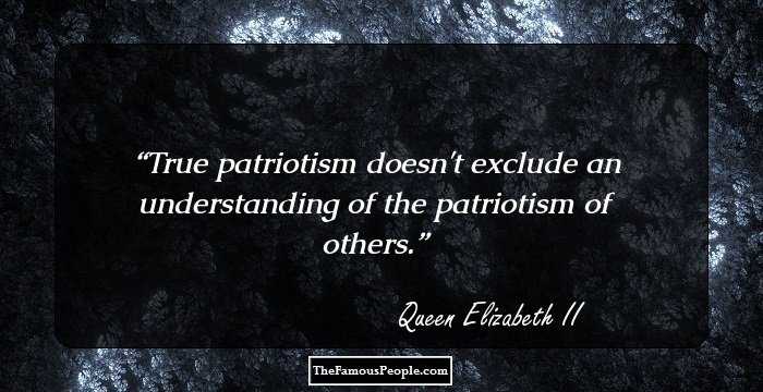 True patriotism doesn't exclude an understanding of the patriotism of others.