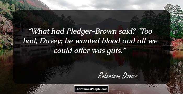 What had Pledger-Brown said? 
