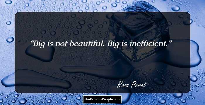 Big is not beautiful. Big is inefficient.