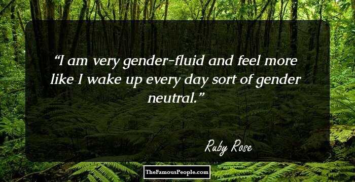 I am very gender-fluid and feel more like I wake up every day sort of gender neutral.