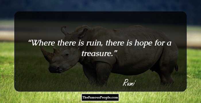 Where there is ruin, there is hope for a treasure.