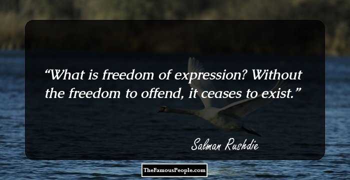 What is freedom of expression? Without the freedom to offend, it ceases to exist.