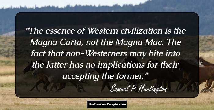 The essence of Western civilization is the Magna Carta, not the Magna Mac. The fact that non-Westerners may bite into the latter has no implications for their accepting the former.
