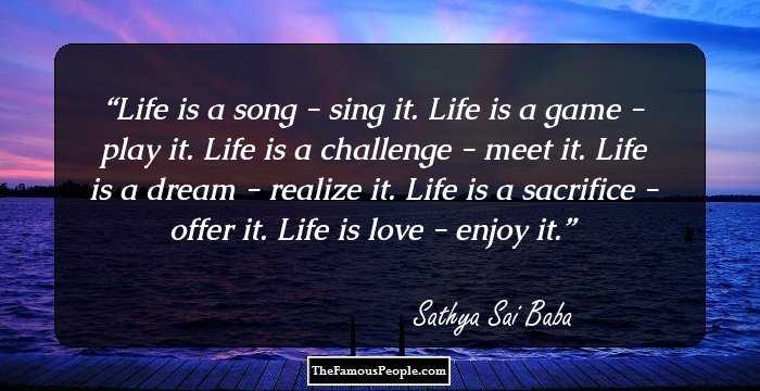 Sri Sathya Sai Baba Quotes For A Positive Mind