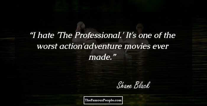 I hate 'The Professional.' It's one of the worst action/adventure movies ever made.