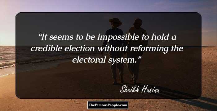 It seems to be impossible to hold a credible election without reforming the electoral system.