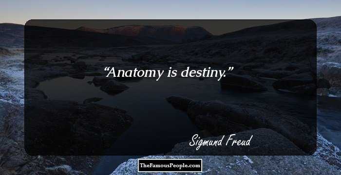 Anatomy is destiny.