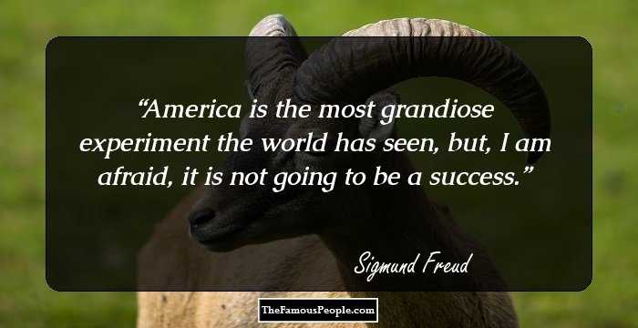 America is the most grandiose experiment the world has seen, but, I am afraid, it is not going to be a success.