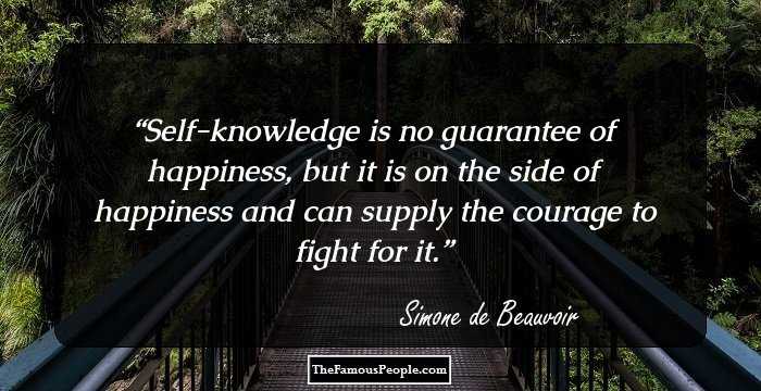 Self-knowledge is no guarantee of happiness, but it is on the side of happiness and can supply the courage to fight for it.