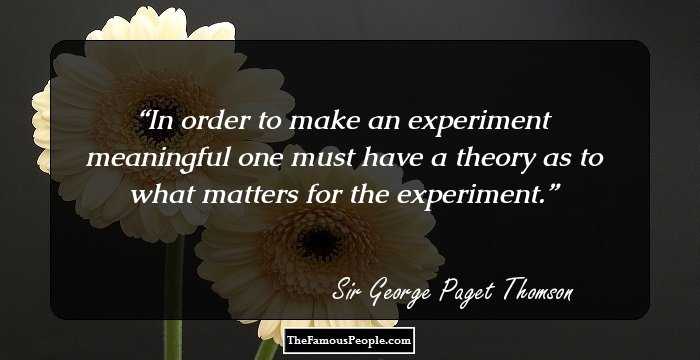 In order to make an experiment meaningful one must have a theory as to what matters for the experiment.