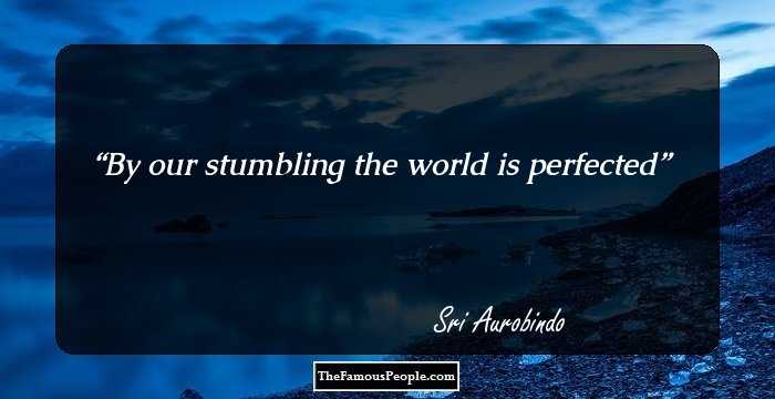 By our stumbling the world is perfected