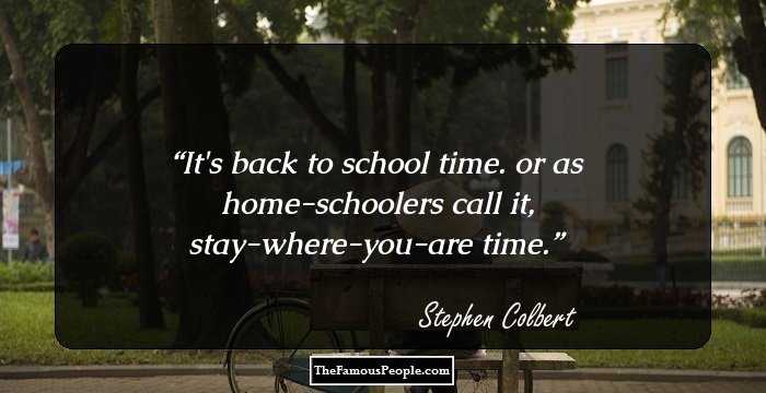 It's back to school time. or as home-schoolers call it, stay-where-you-are time.