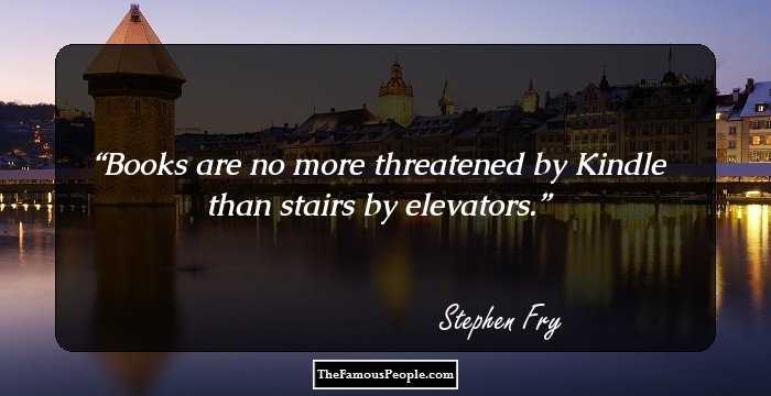 Books are no more threatened by Kindle than stairs by elevators.
