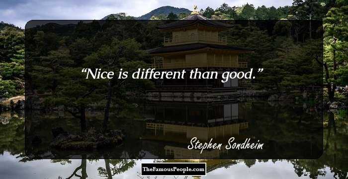 Nice is different than good.